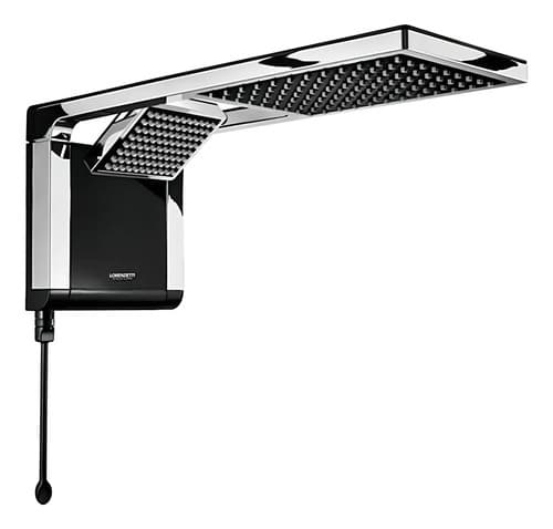 Lorenzetti Acqua Ultra Duo Chuveiro Elétrico De Parede Preto-cromado 7800w 220v
