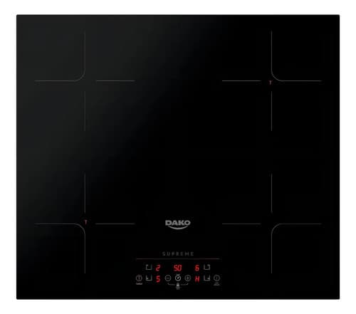 Cooktop De Indução 4 Bocas Preto Com Trava De Segurança Dako Supreme 220v