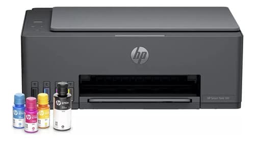 Impressora Multifuncional Hp Smart Tank 584 Tanque De Tinta Colorida Wifi Com Autorreparo, Usb Impressora, Copiadora E Scanner Cor Cinza Chumbo 5d1c1a