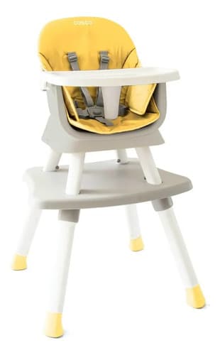 Cosco Kids Cadeira De Refeição 8 Em 1 Convertty 2 Posições Altura Ate 23kg Cor Amarelo