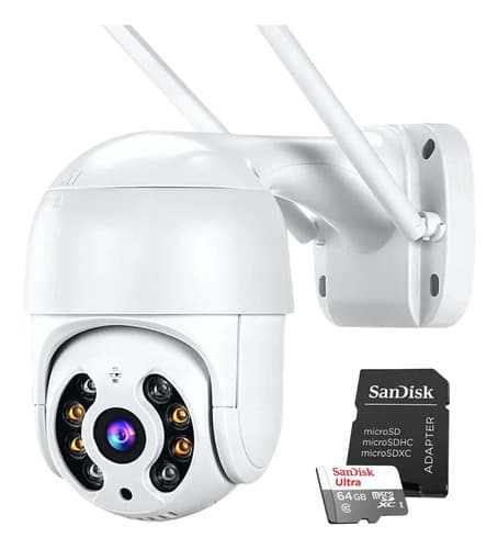 Câmera Ip Wifi Icsee  + Cartão De Memória Sd 64gb